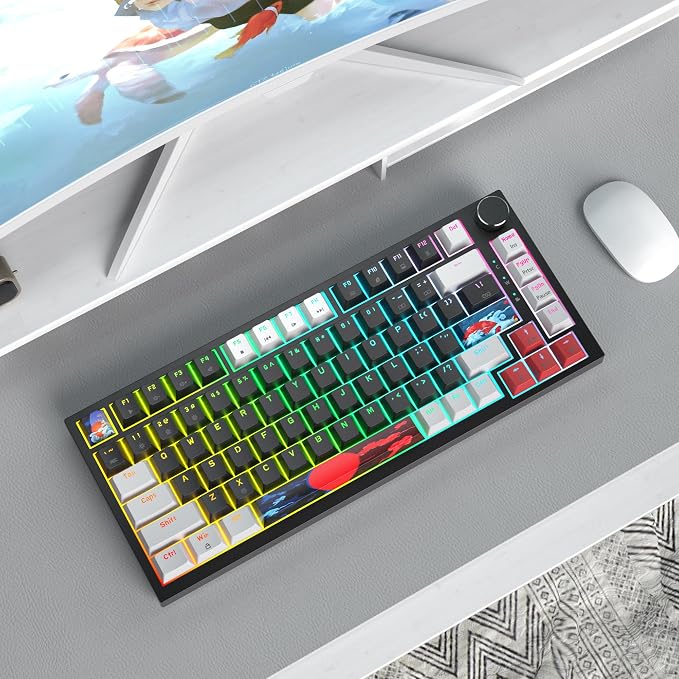 Teclado Mecánico Ussixchare 75% TKL USB-A RGB miniatura 8