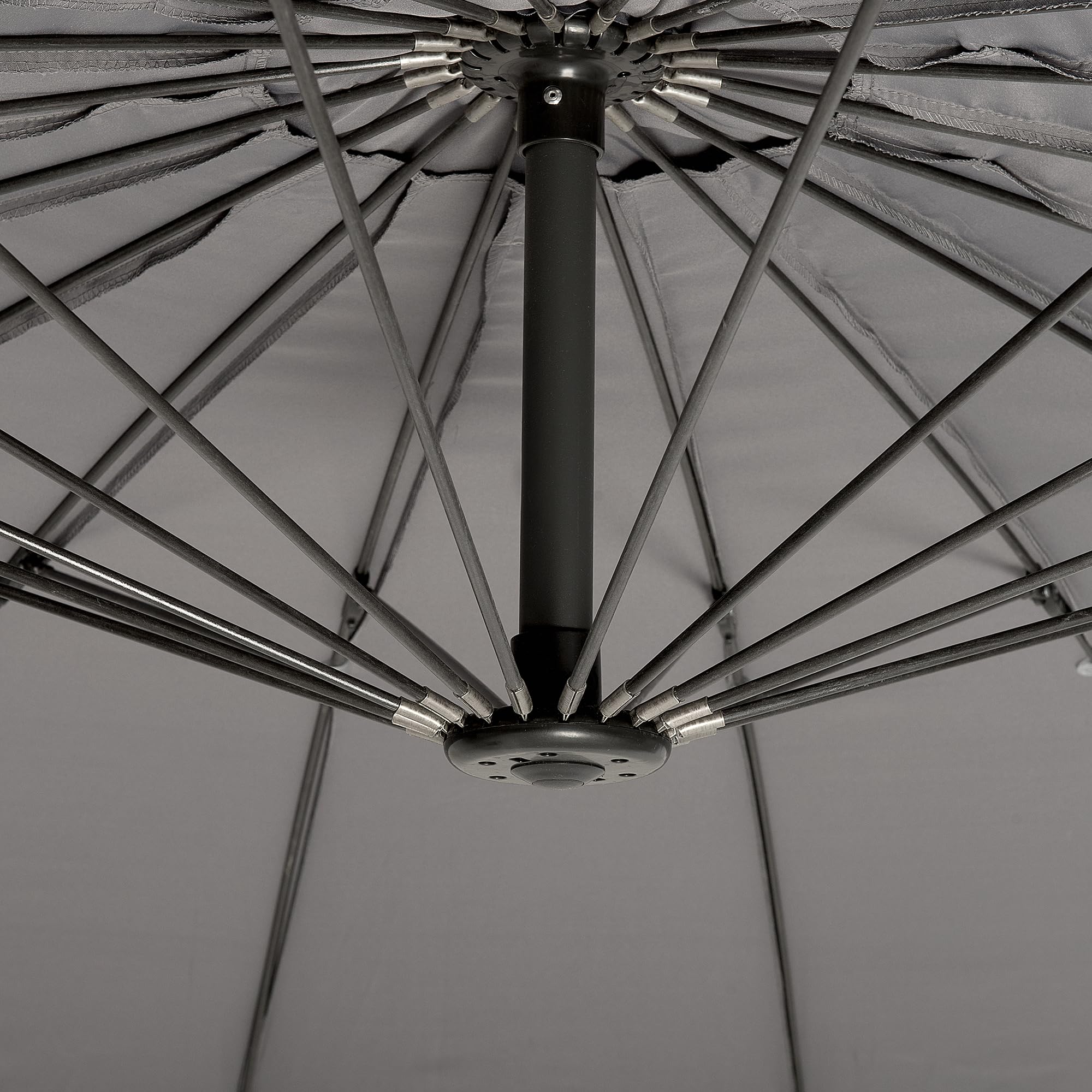 Parasol ogrodowy ciemnoszary na wysięgniku metalowy składany ø 268 cm Calabria