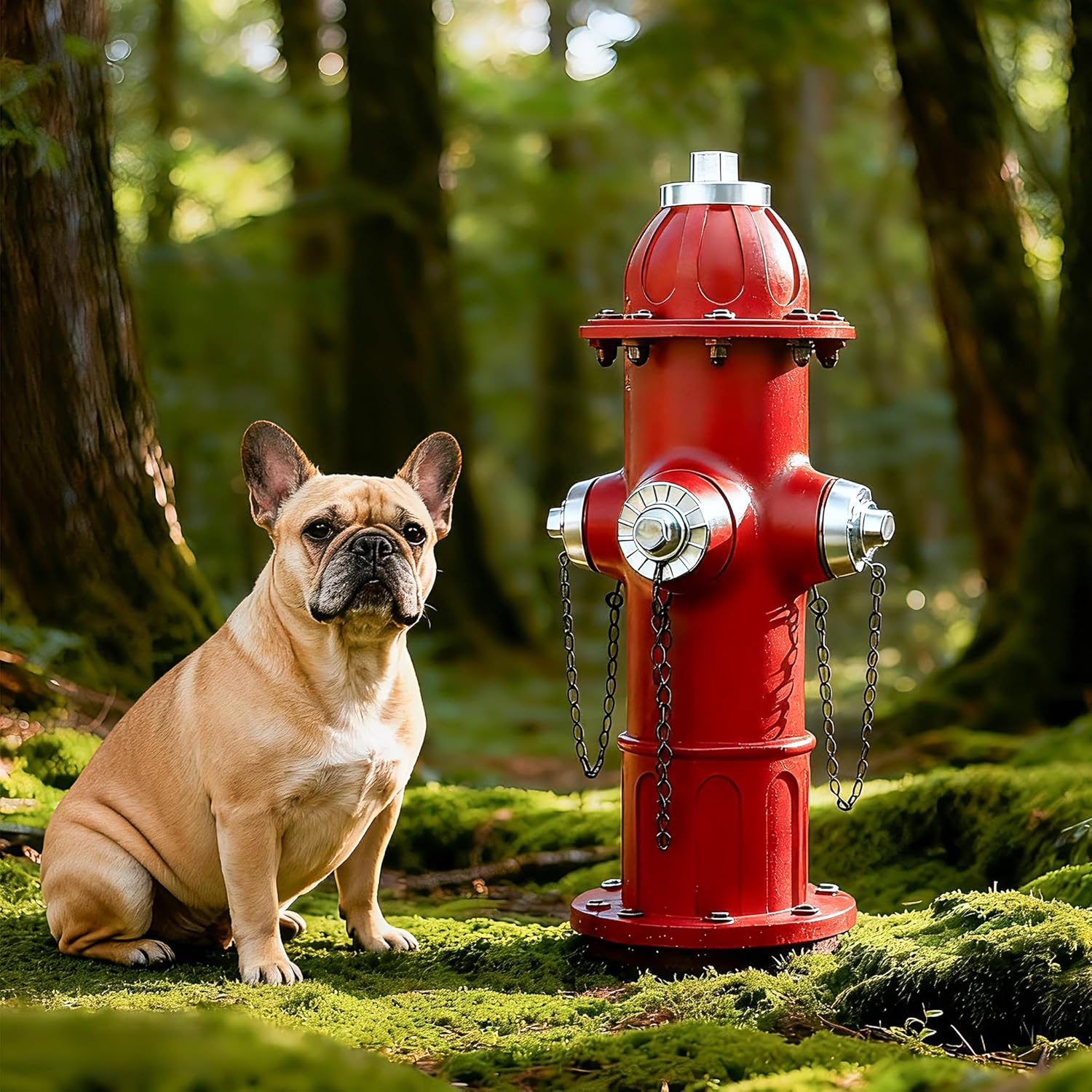 Teaeeno Fire Hydrant for Dog to Peed on Outdoor Garden Statue, 13.6“ Fake Fire Hydrant Large Dog Pee Training Post,Garden Lawn Ornament Outdoor Gardens Gifts for Dogs Lovers, Pee Post Aid Yard
