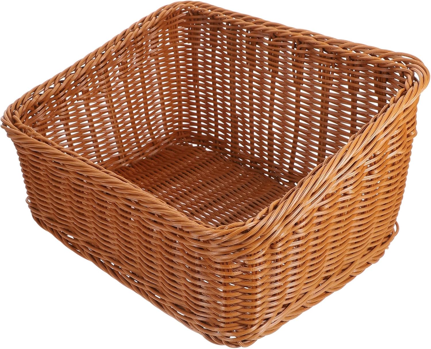 Fruit Bread Serving Basket Kitchen Storage Rattan Woven Imitation Decorative Multifunctional Easy Care