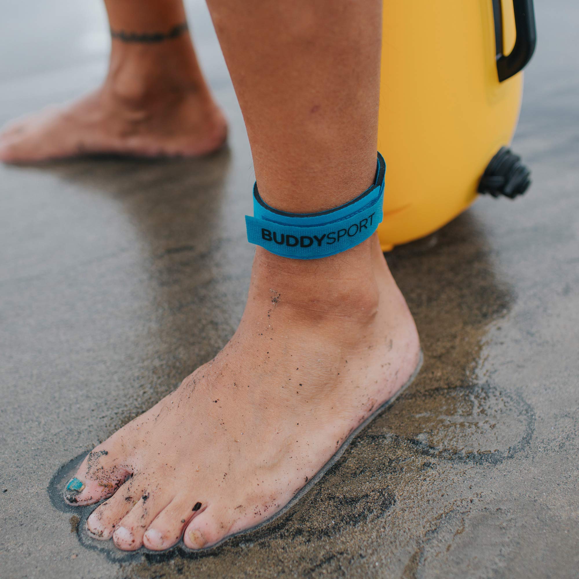 Porta Chip. Supporto per Caviglia in Neoprene regolabile. Fascia Elastica per Caviglia. Accessorio sportivo ideale per Nuoto, Ciclismo, Corsa, Triathlon o Altri Sport.