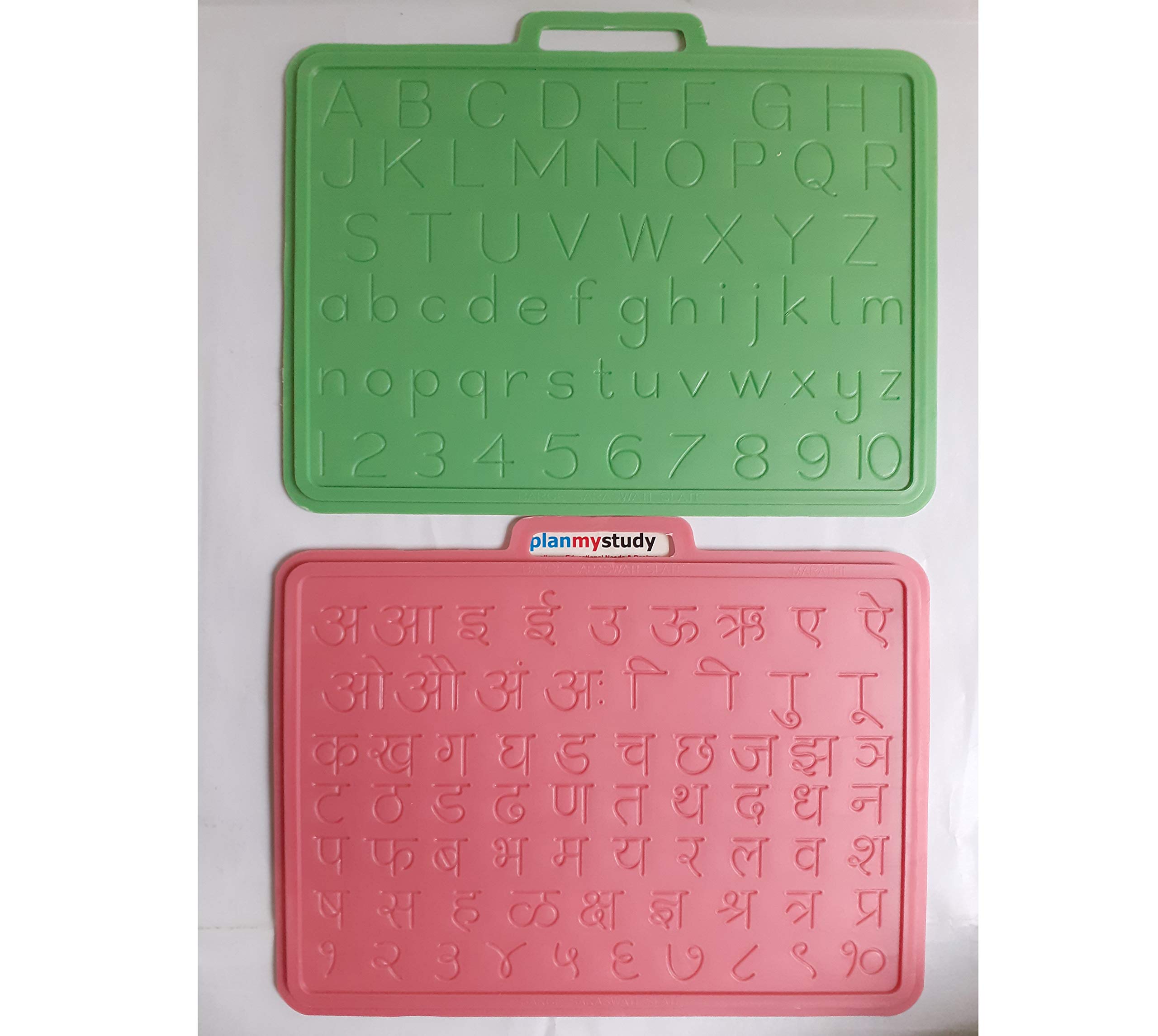 Kid Letter Learning & Handwriting Improvement Slate Combo Of 2 Big Slates-English,Hindi- Multi Color,For 12 Months And Up