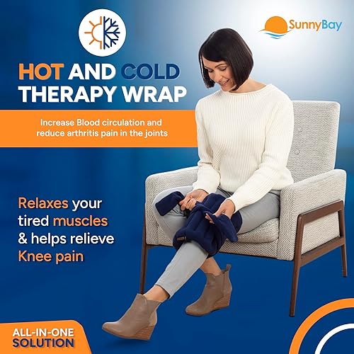 Miniatura 4 de SunnyBay Almohadilla térmica para microondas, para microondas, húmedofrío, para dolor de cuello, hombros, rodillas o espalda con correas de sujeción