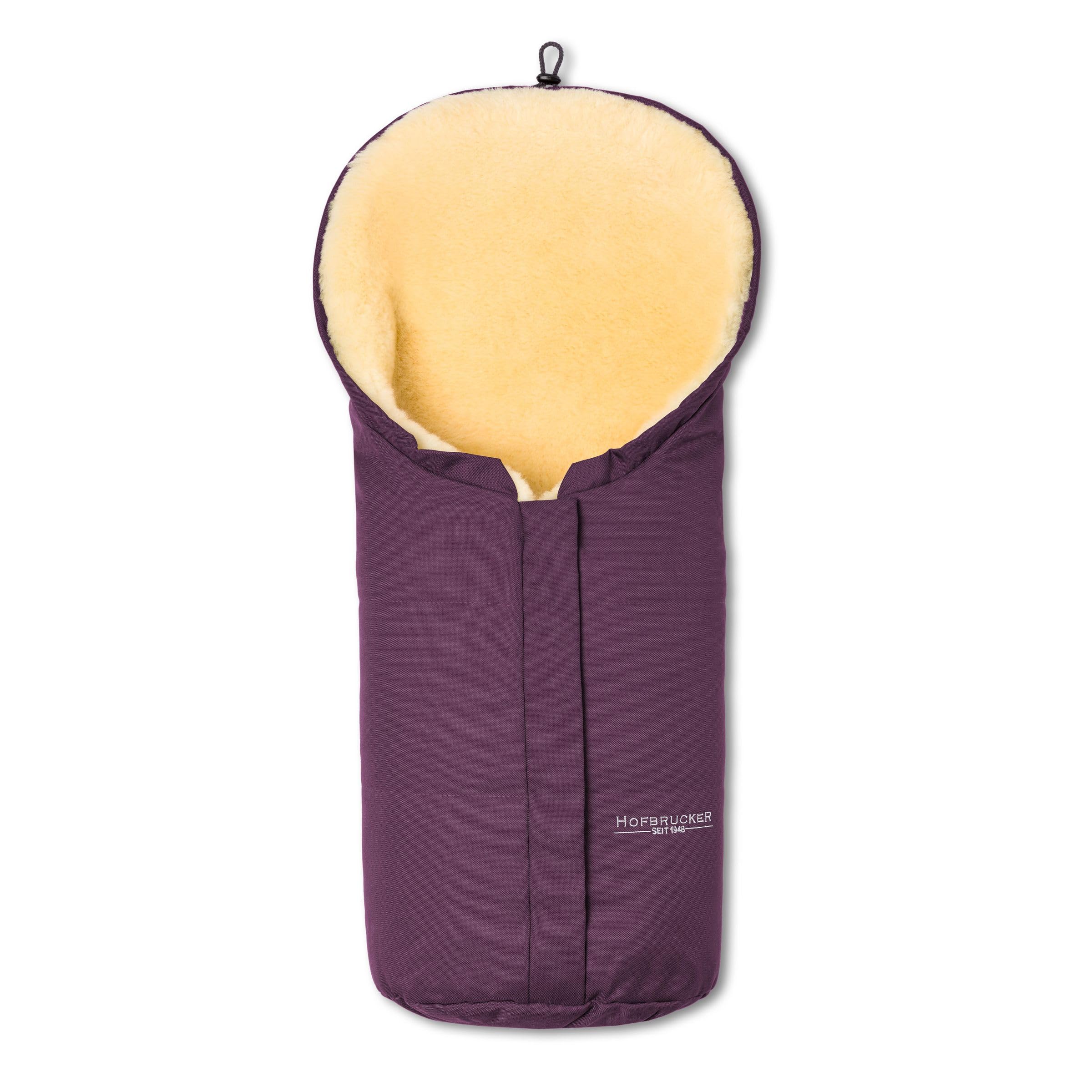Hofbrucker Eskimo - Sacco termico per ovetto, passeggino, coprigambe universale, antivento e impermeabile, in vera pelliccia di agnello, made in Germany