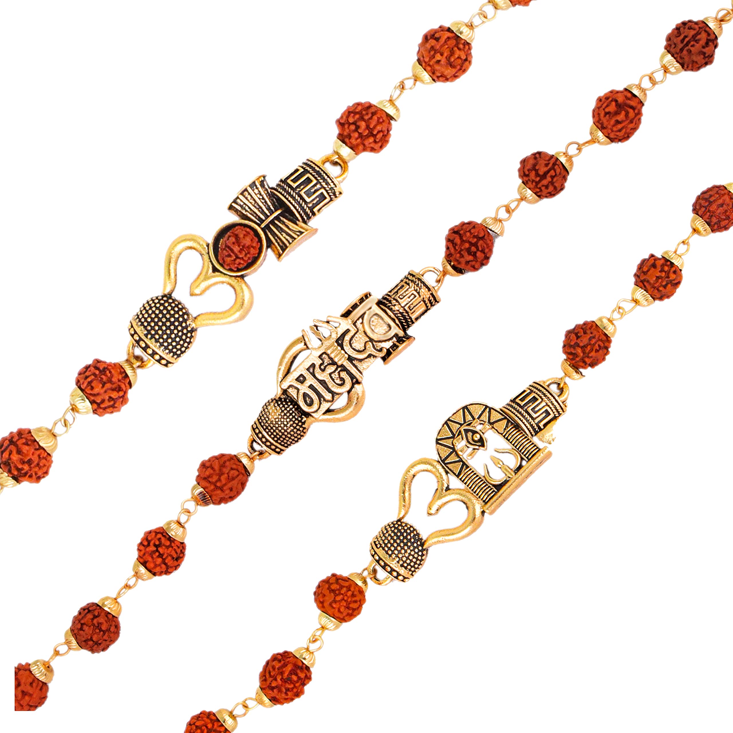 Fashion Frill Adjustable Mahadev Rudraksh Rudraksha Bracelet Rakhi For Men Brother Set Combo Of 3 | Rakhis For Rakshabandhan (B0B6SMH9XH) Amazon Price History, Amazon Price Tracker