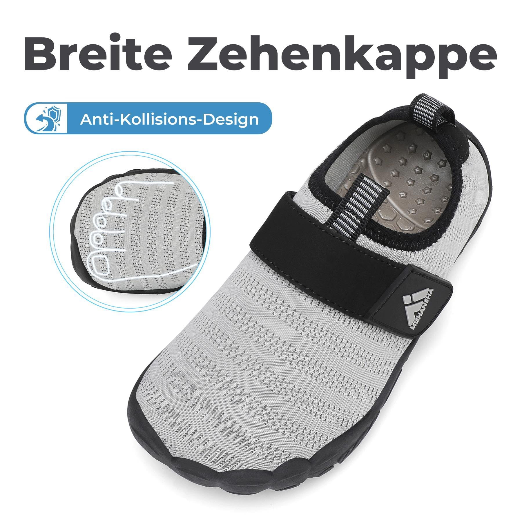 Mishansha Buty do wody, szybkoschnące, chłopięce, antypoślizgowe, do nurkowania, na plażę, do surfingu, rozmiar 24-35 EU