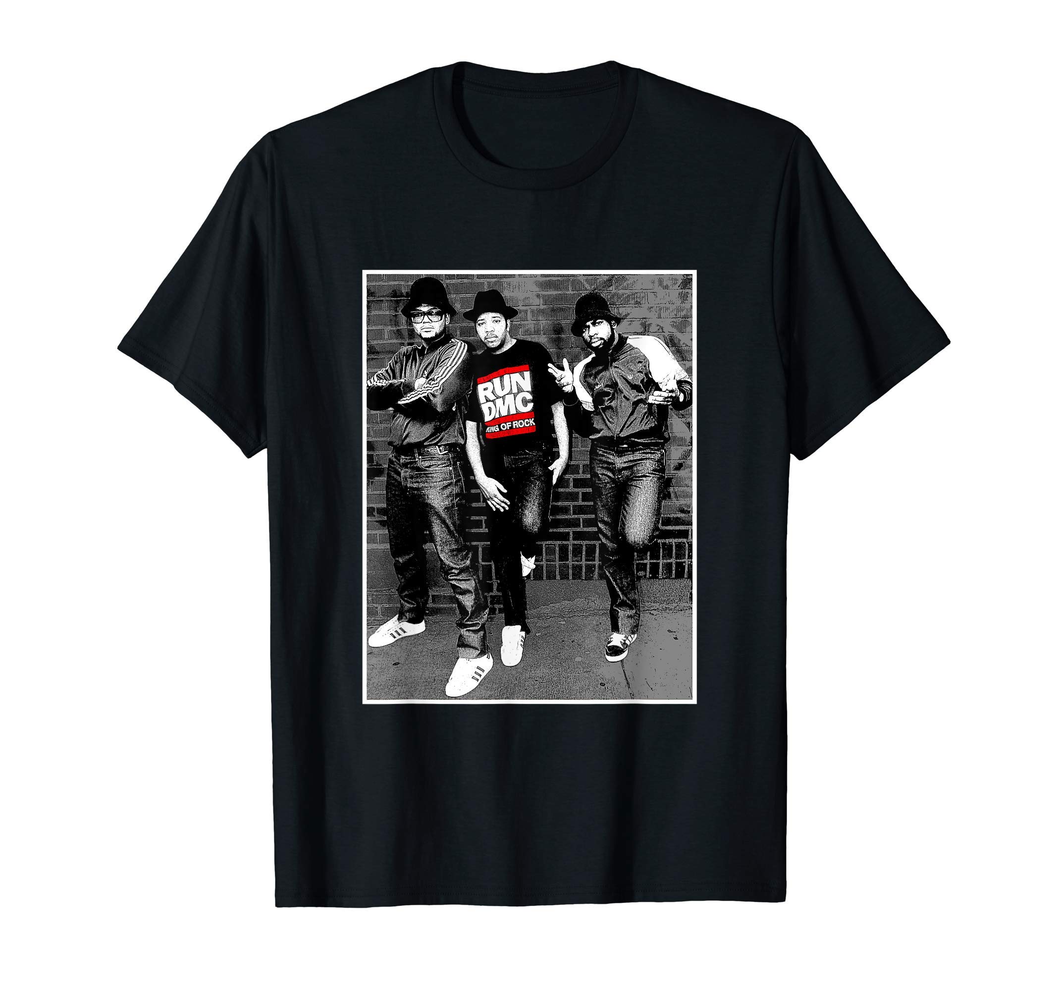 Run DMC Black and White Brick T-Shirt Small