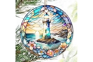 A Luminous Christmas: Adorn Your Tree with a Ceramic Lighthouse Ornament