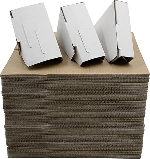 Golden State Art, Picture Frame Corner Protectors (Pack of 100), Fits 1", 1.5" and 2.1" Frames, Adjustable Cardboard Edges for Paintings, Cardboard Packing Corner for Shipping Art