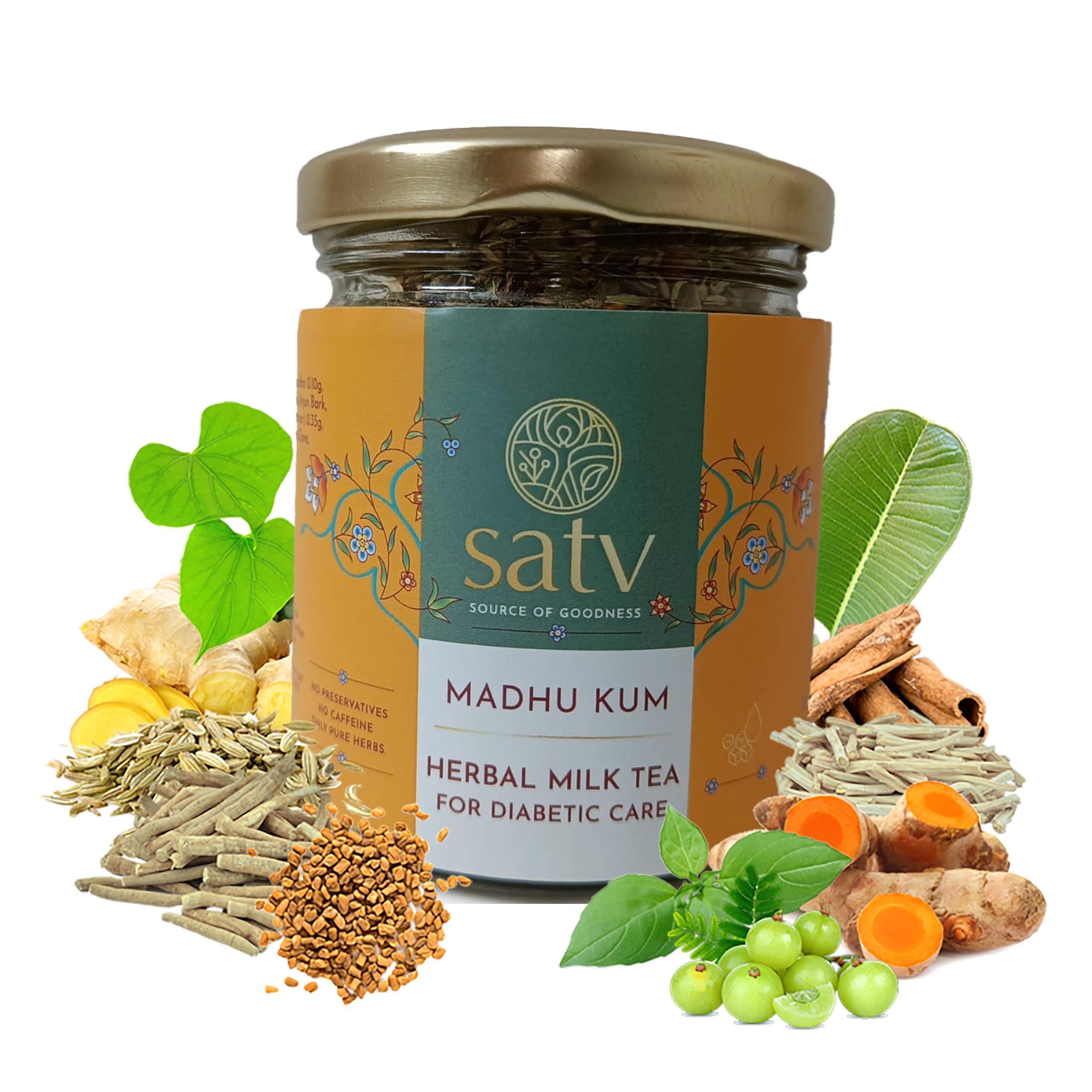 SATV MADHU KUM Diabetic Care Herbal Tea I Good for Managing Sugar Levels I 20 Herbs I 100% Natural I Zero Caffeine I 35 Cups (B0BTTJ7M8V) Amazon Price History, Amazon Price Tracker