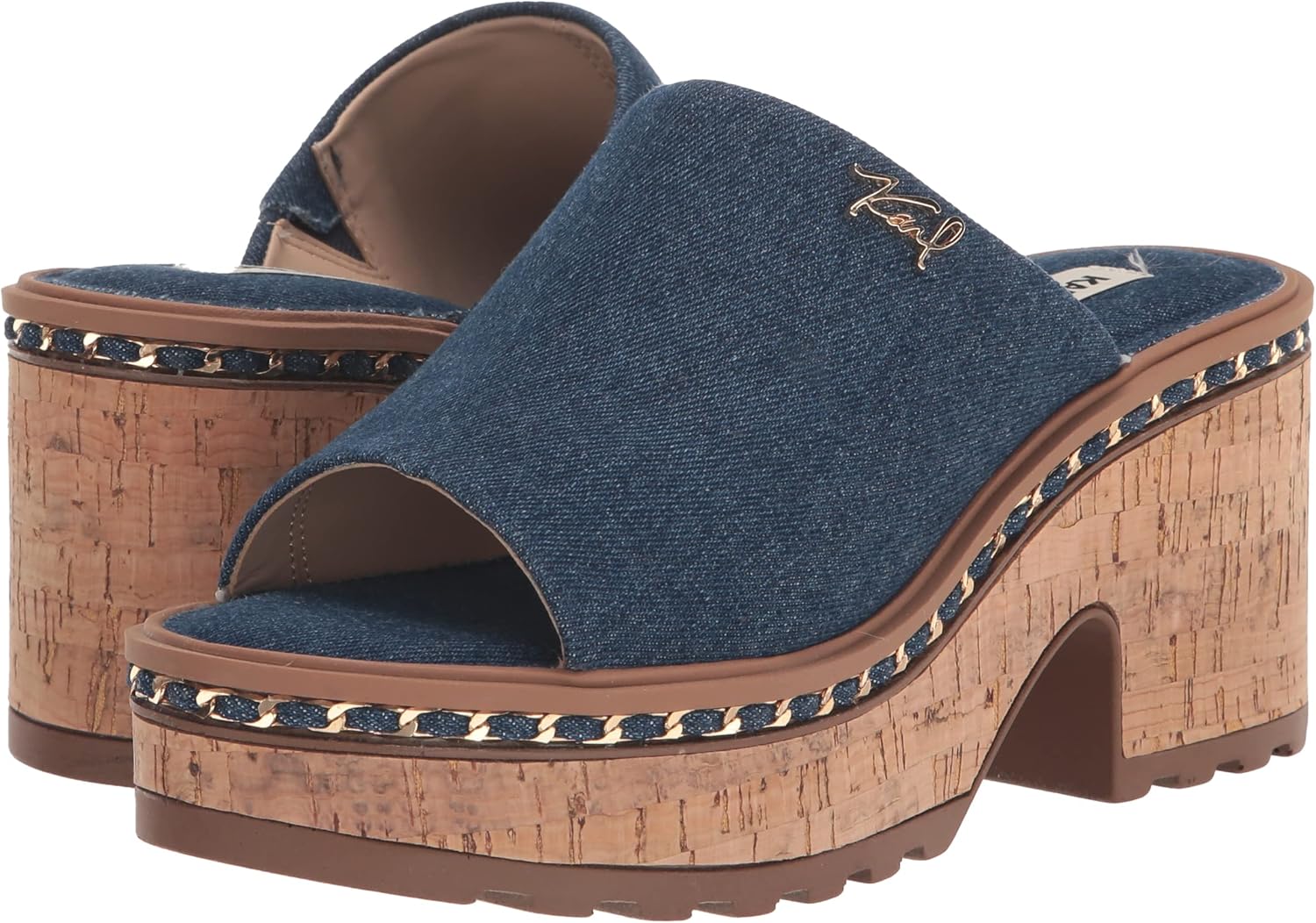 KARL LAGERFELD womens Carita Wedge Sandal Platform