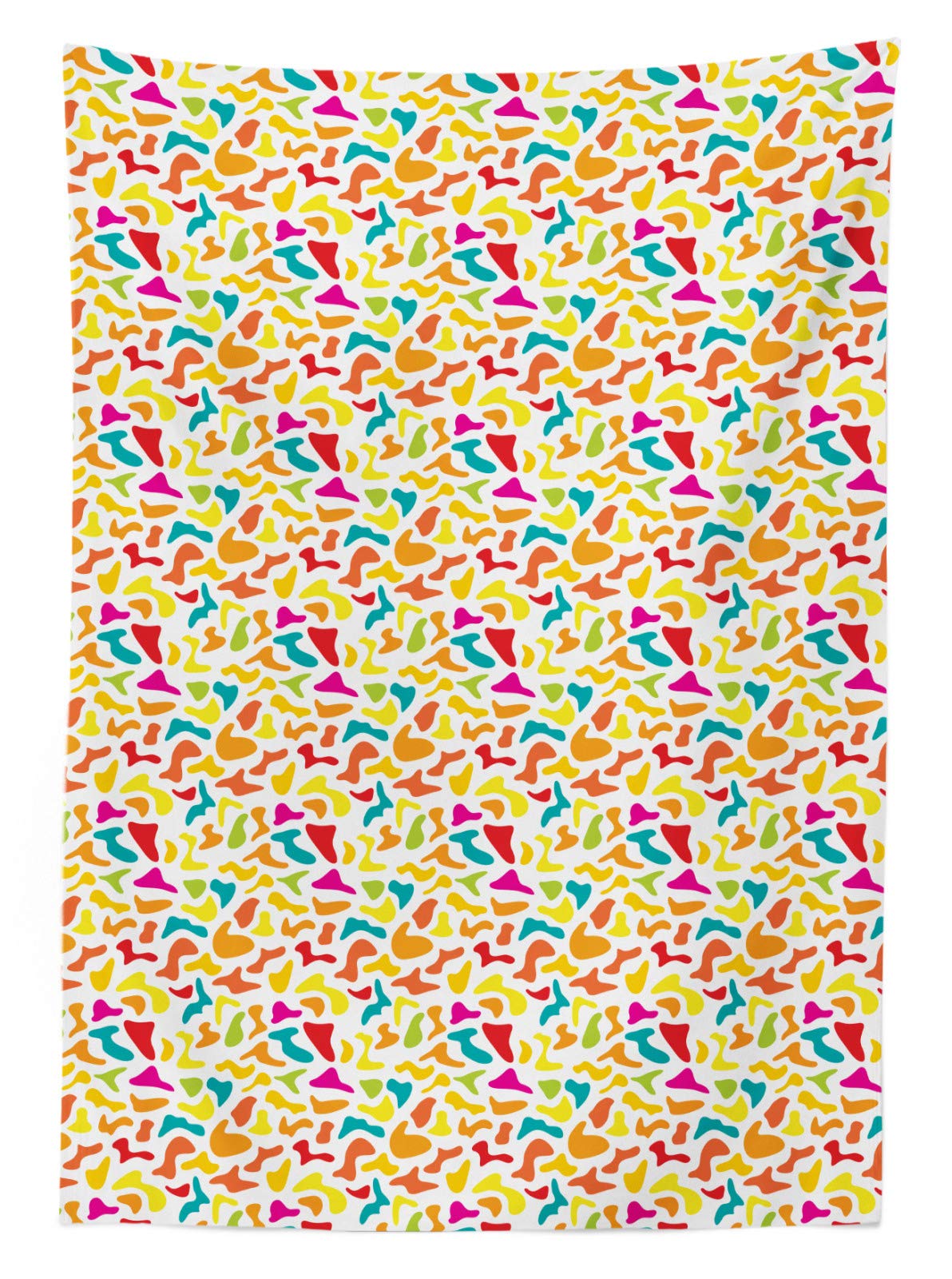 ABAKUHAUS Leopardato Tovaglia, Pelle Wild Animal, Rettangolare per Sala da Pranzo e Cucina, 140 cm x 170 cm, Marrone Chiaro Nero
