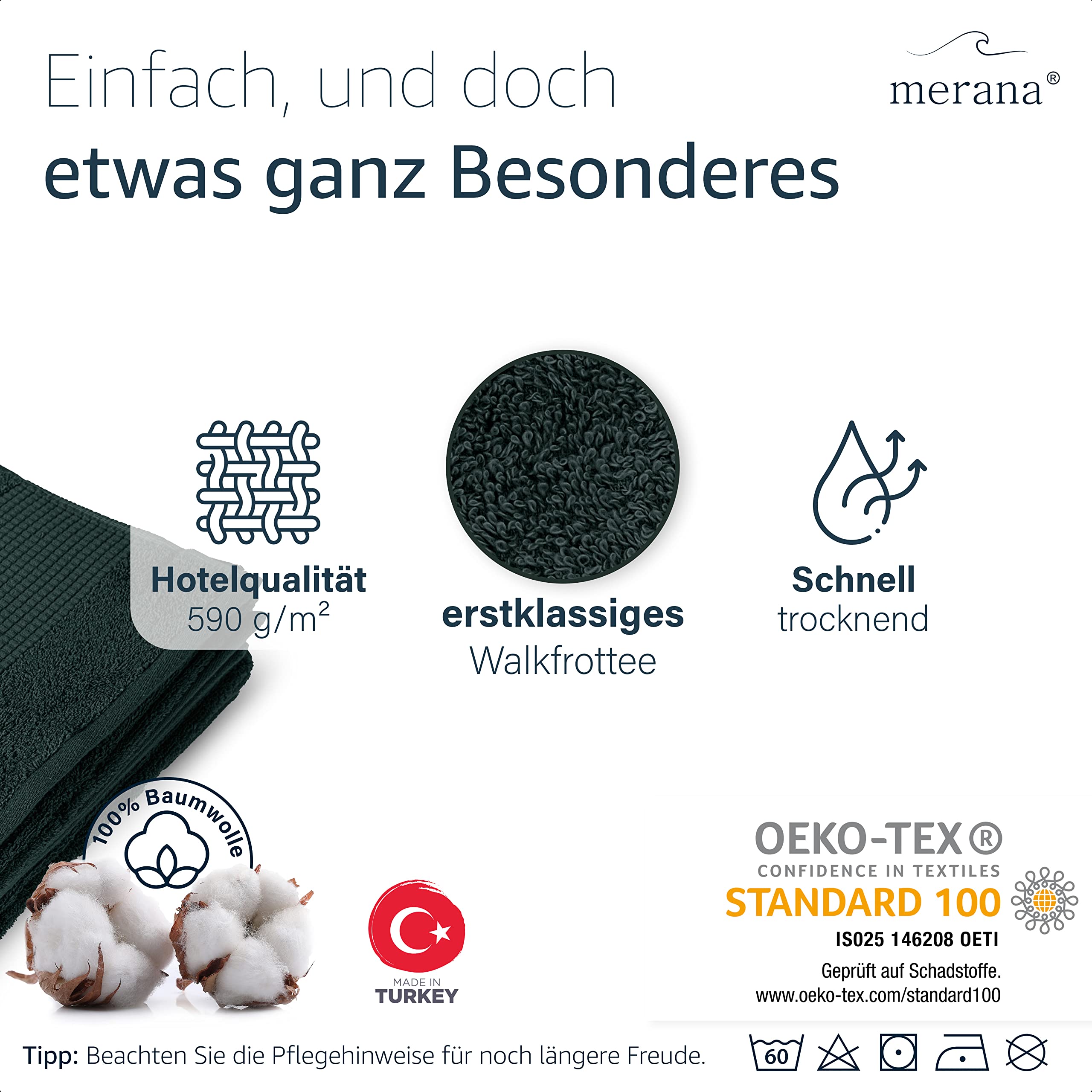 Merana Rome Sauna Towel for Men and Women 590 GSM Absorbent - Image 4