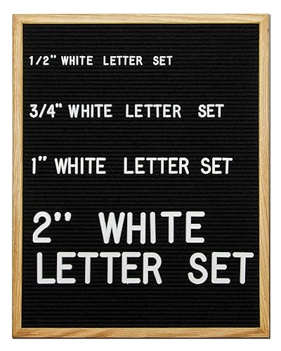 Miniatura 3 de Felt Like Sharing Letras de cartón solo (348 piezas, blanco de 1 pulgada), letras de plástico intercambiables para tableros de fieltro, juego de