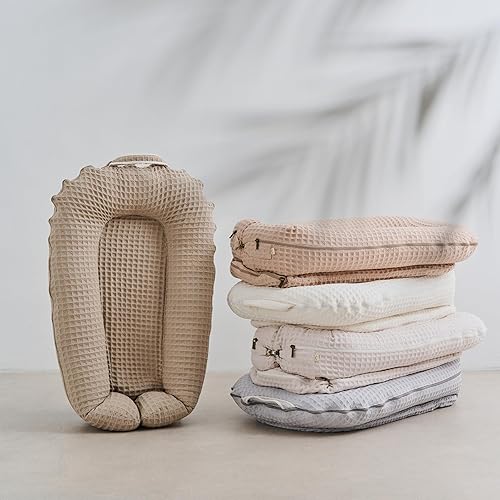 Miniatura 9 de Funda orgánica Deluxe+ para muelles  100% algodón de calidad premium Oeko-TEX Standard  Funda suave de repuesto pura transpirable con bordado