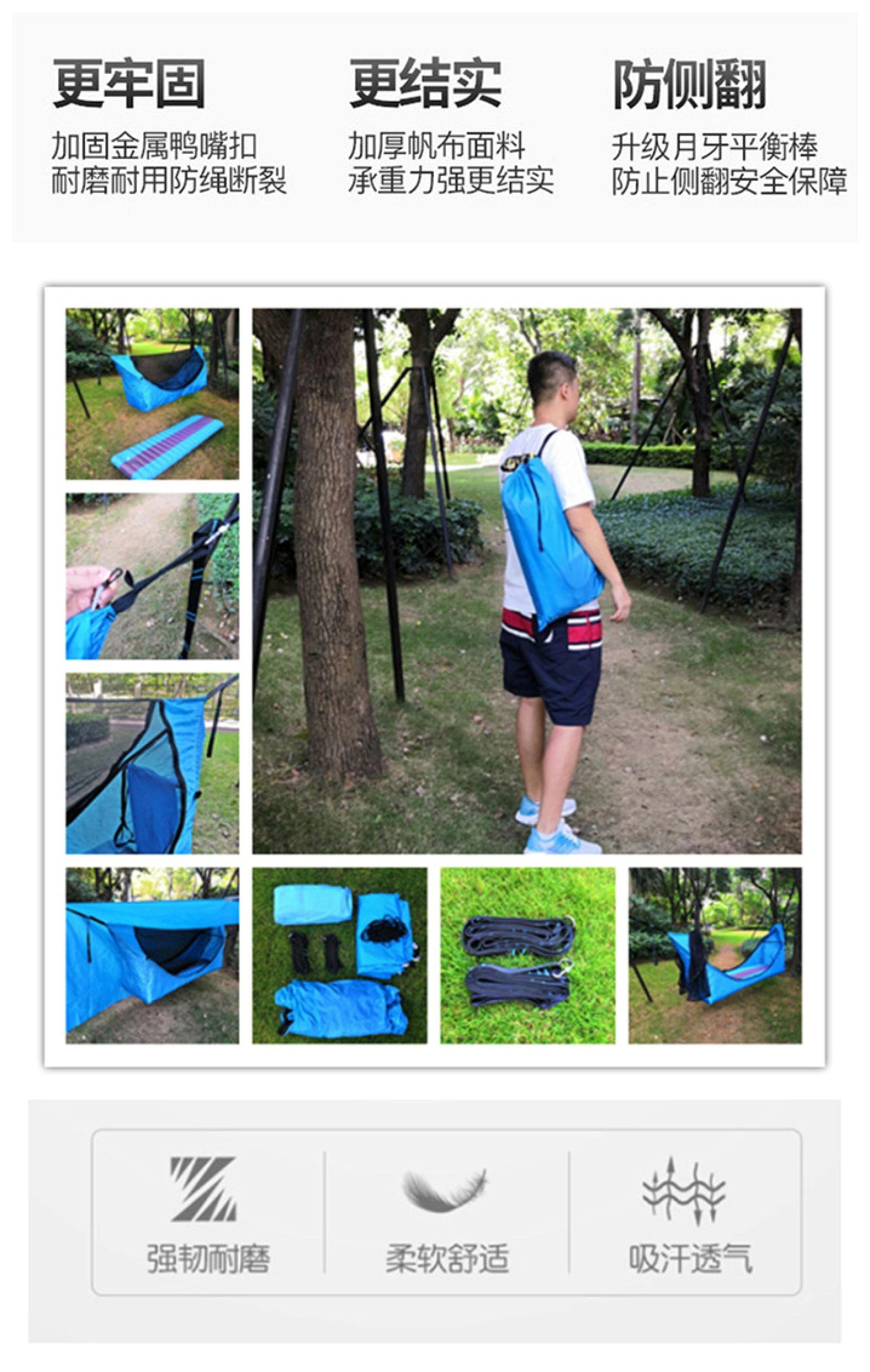 Amaca da campeggio, impermeabile, per il tempo libero, per il relax, design piatto per un uso confortevole, ideale per giardino e attività all'aperto