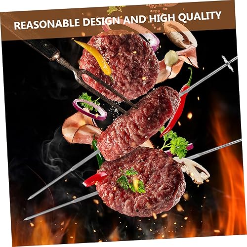 Miniatura 5 de Yardwe Parrilla de brocheta vertical, 10 piezas, pinchos de acero inoxidable