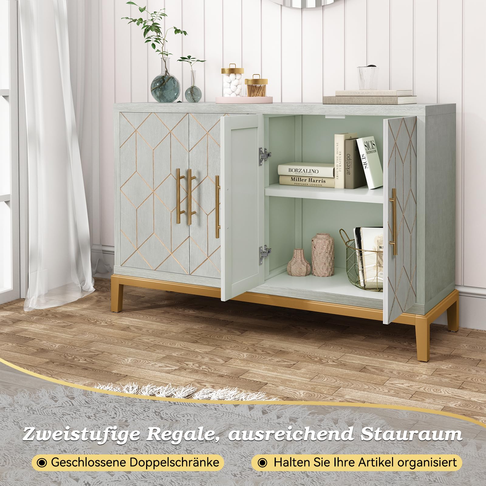 Küchen Sideboard Aus Bambus - 80cm Breite In 3 Höhen Erhältlich