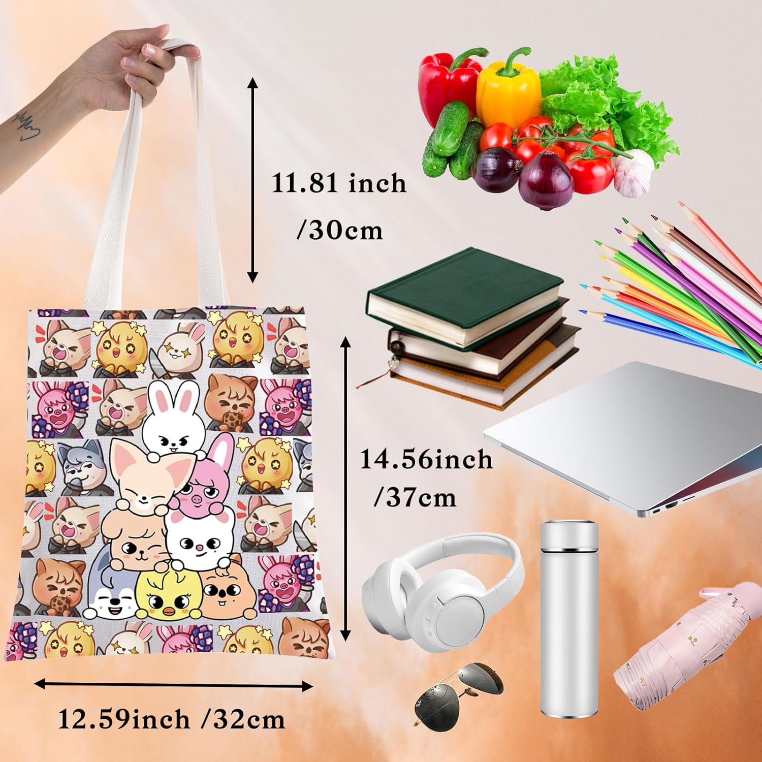 BWWKTOP Koren SKZ Crossbody Bag Koren Fans Gift SKZ Anime Shoulder Bag SKZ Member Merch - Image 4