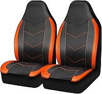 Vista 12 de Pic Auto Fundas de asiento de automóvil de respaldo alto,cuero sintético, compatible con bolsa de aire, ajuste universal, Negro