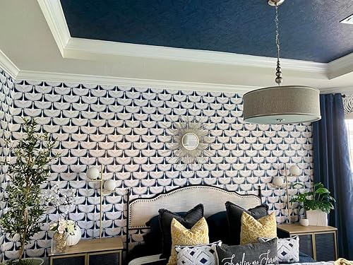 Miniatura 3 de Papel tapiz azul mezclilla, extraíble, autoadhesivo, papel de contacto impermeable para gabinetes, estantes, paredes, encimeras, muebles, estantes,