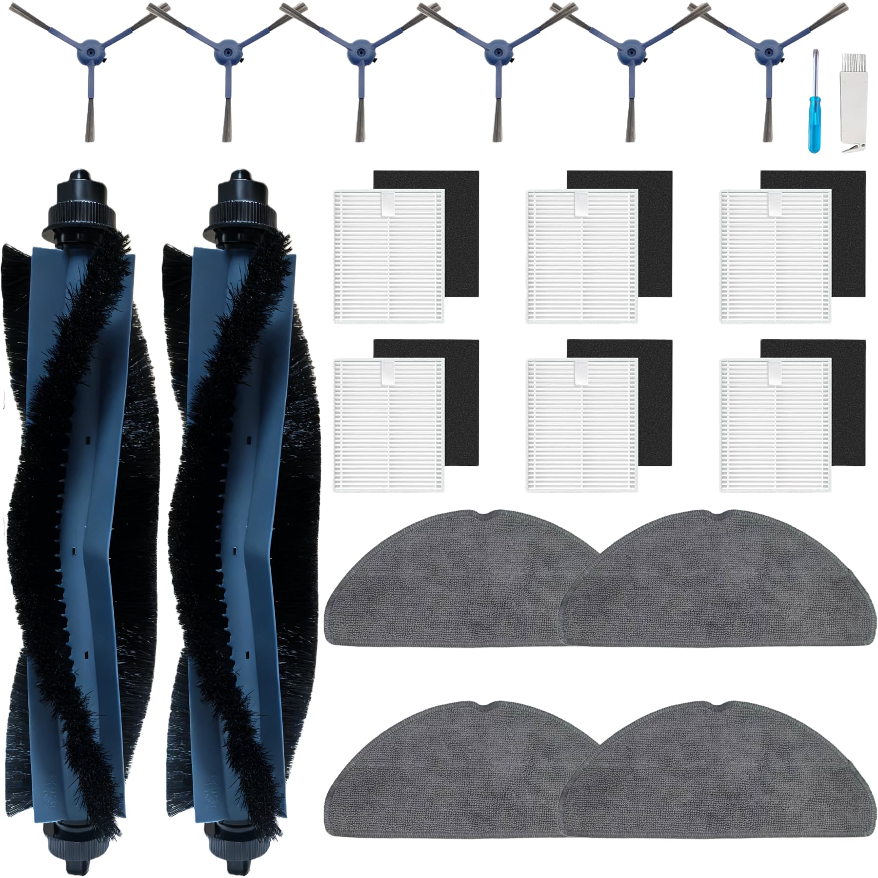 Kit brosses pour Eufy L60 G50 Hybrid filtres lingettes rechange HIYOUNG