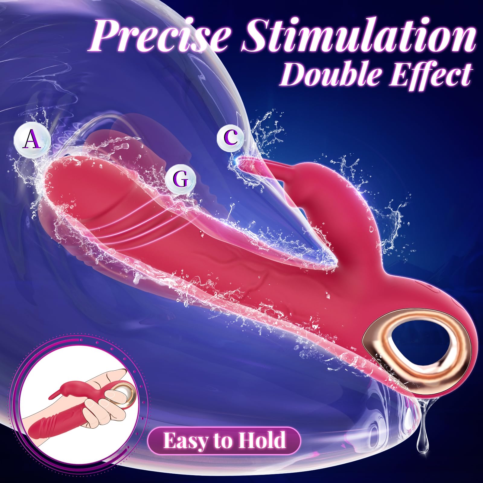 Vibratore a coniglio per donna, 9 x 9 modalità oscillante vibrante vibratore per donne giocattoli sessuali femminili per donne giocattoli stimolanti clitorise vibratori bacchetta vibratori giocattoli