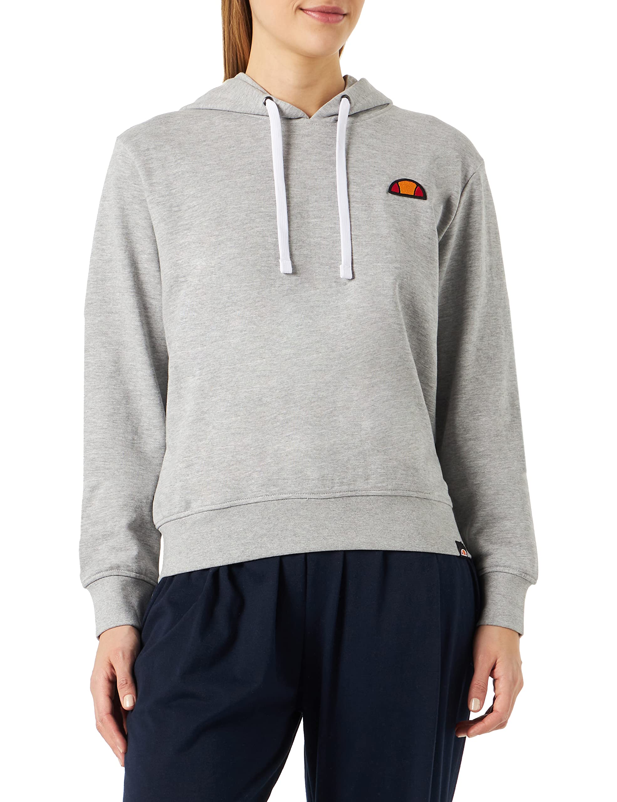 Ellesse Women's Grey Melange Hoodie Sweatshirt, Extra Large