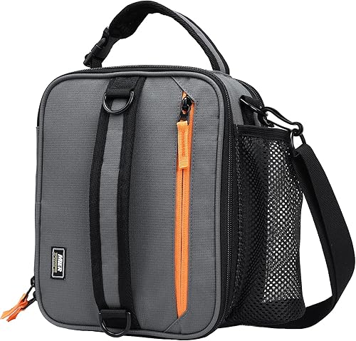 MIER Lonchera expandible con aislamiento para hombres, niños, adolescentes para el trabajo, escuela, viajes, múltiples bolsillos, bolsas portátiles