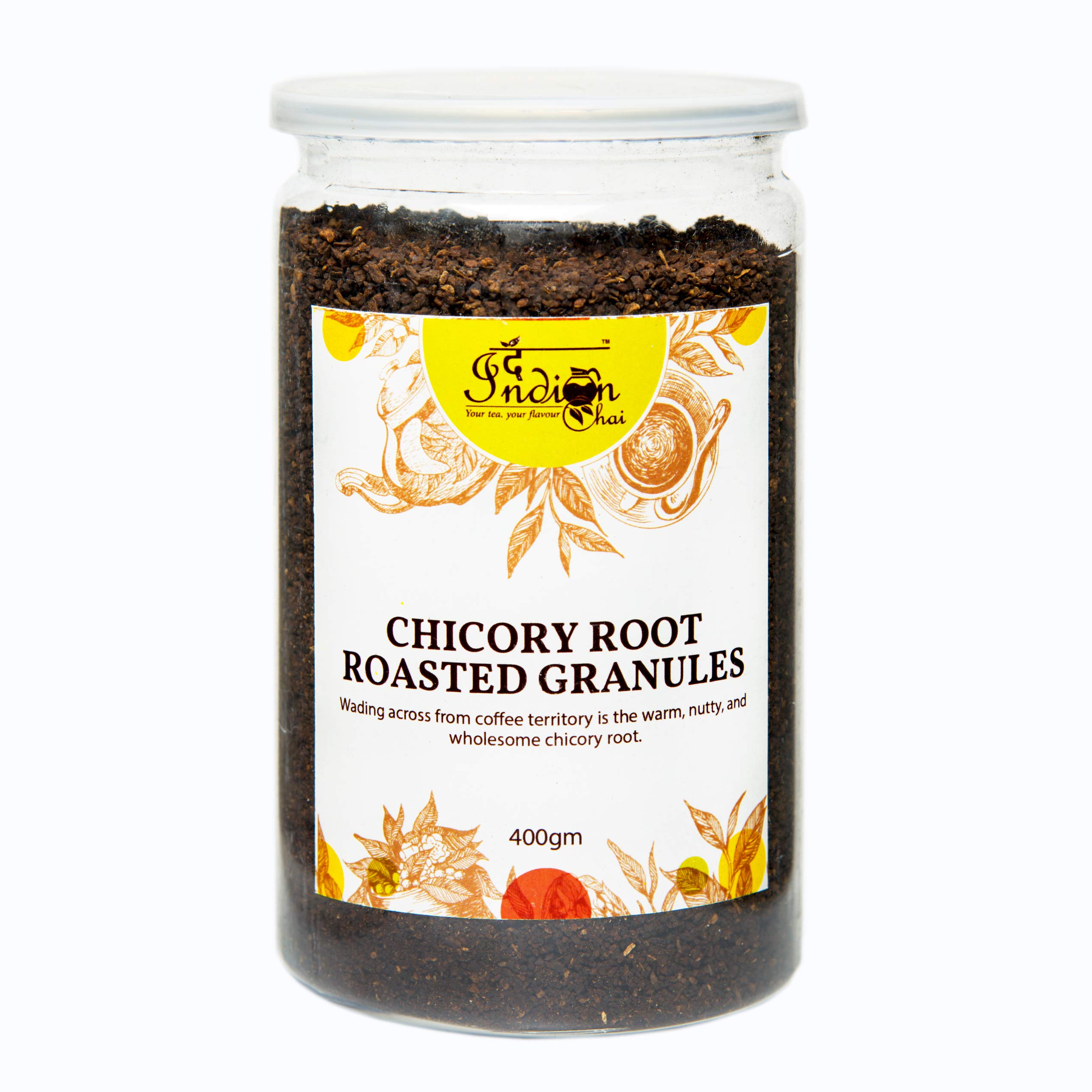 The Indian Chai – Chicory Root Roasted Granules 400g, Chicory Coffee (Inulin, Prebiotic Dietary Fiber) Rich Flavor, Caffeine Free, Natural Tea and Coffee Substitute-image-21