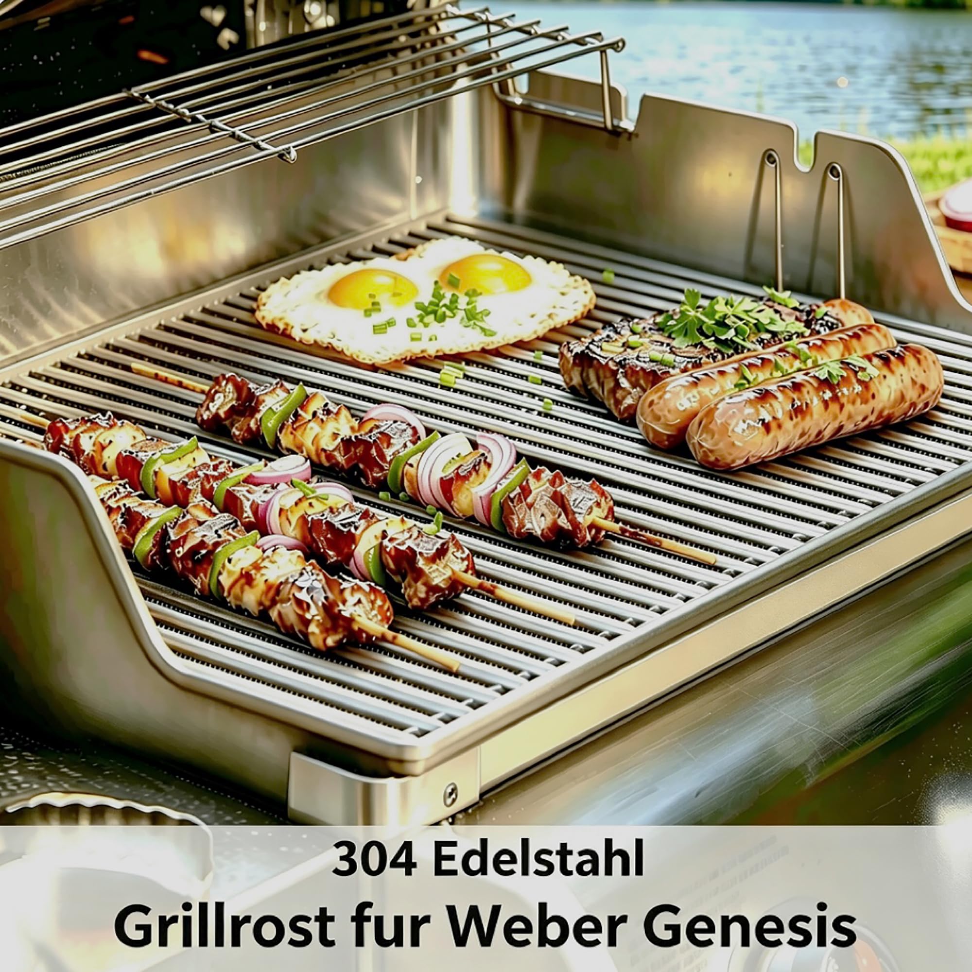 通用 Vnierxful - Griglia per barbecue Weber Genesis E310 E320 E-330, Genesis S310 S320 S330, Genesis EP310 EP320 EP330, ricambio per barbecue a gas Enders Monroe 3, 7524 755 28