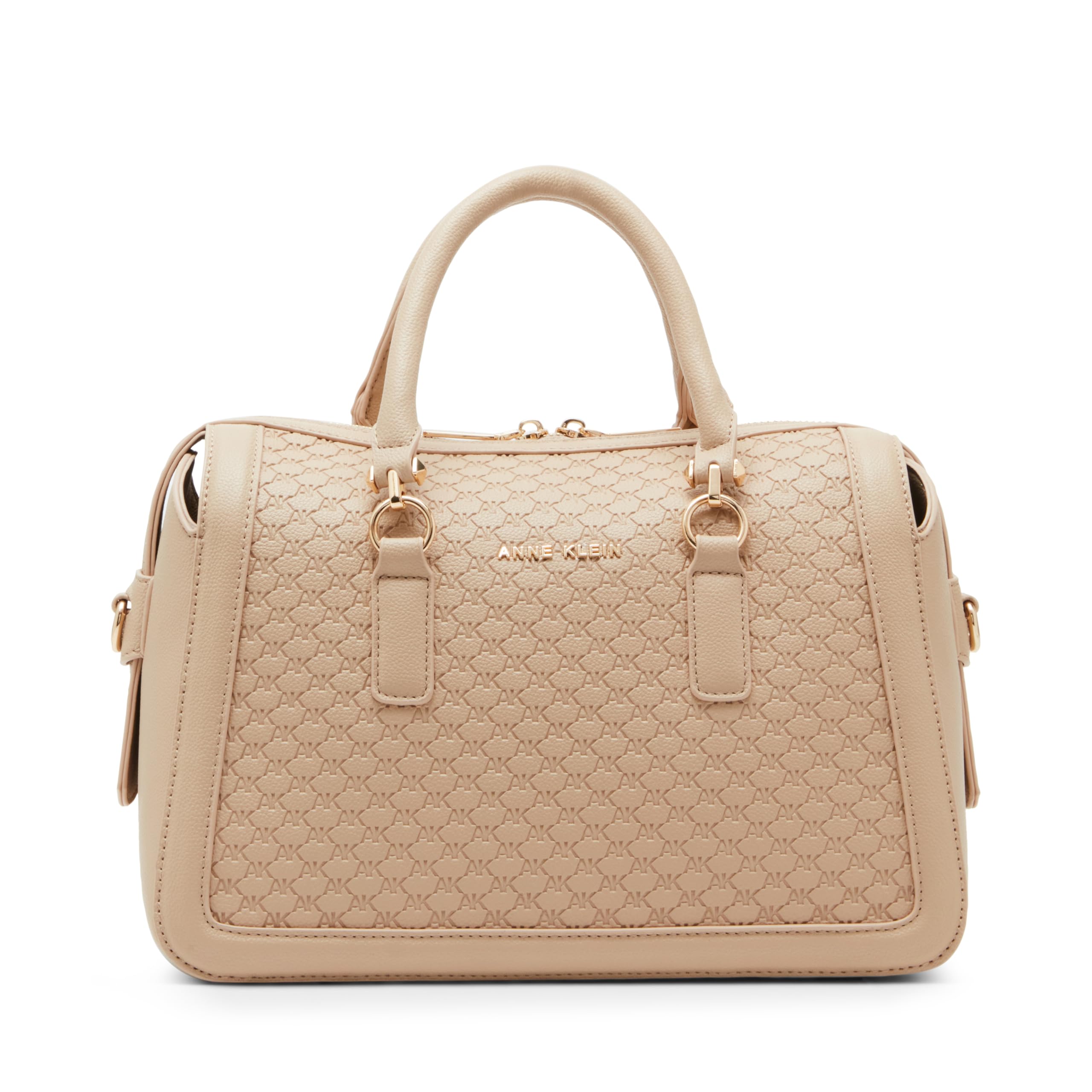Amazon.co.jp: Anne Klein Embossed Ak Logo Top Zip Satchel, Auto 