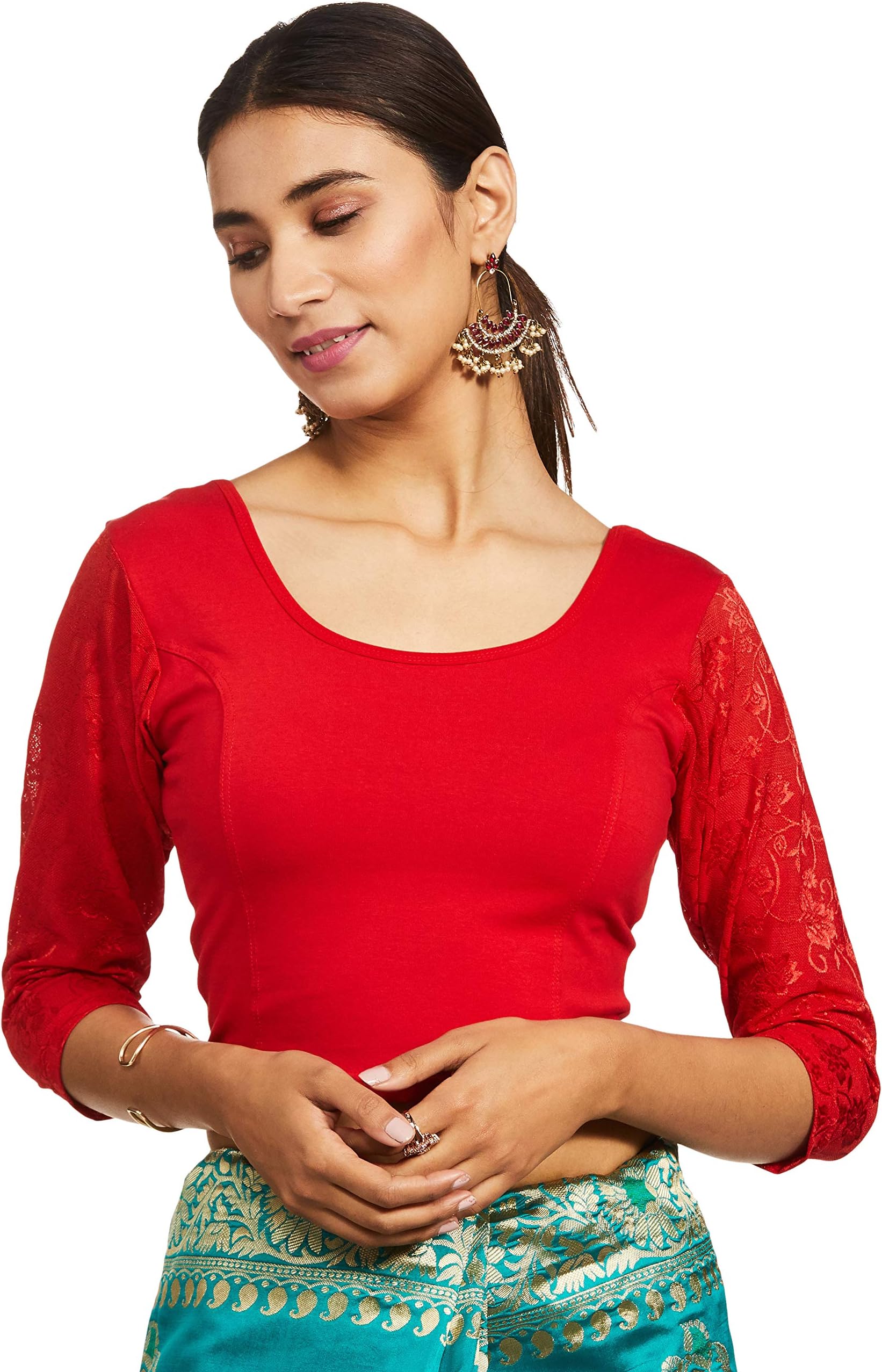 Women's Cotton Lycra Readymade Saree Blouse