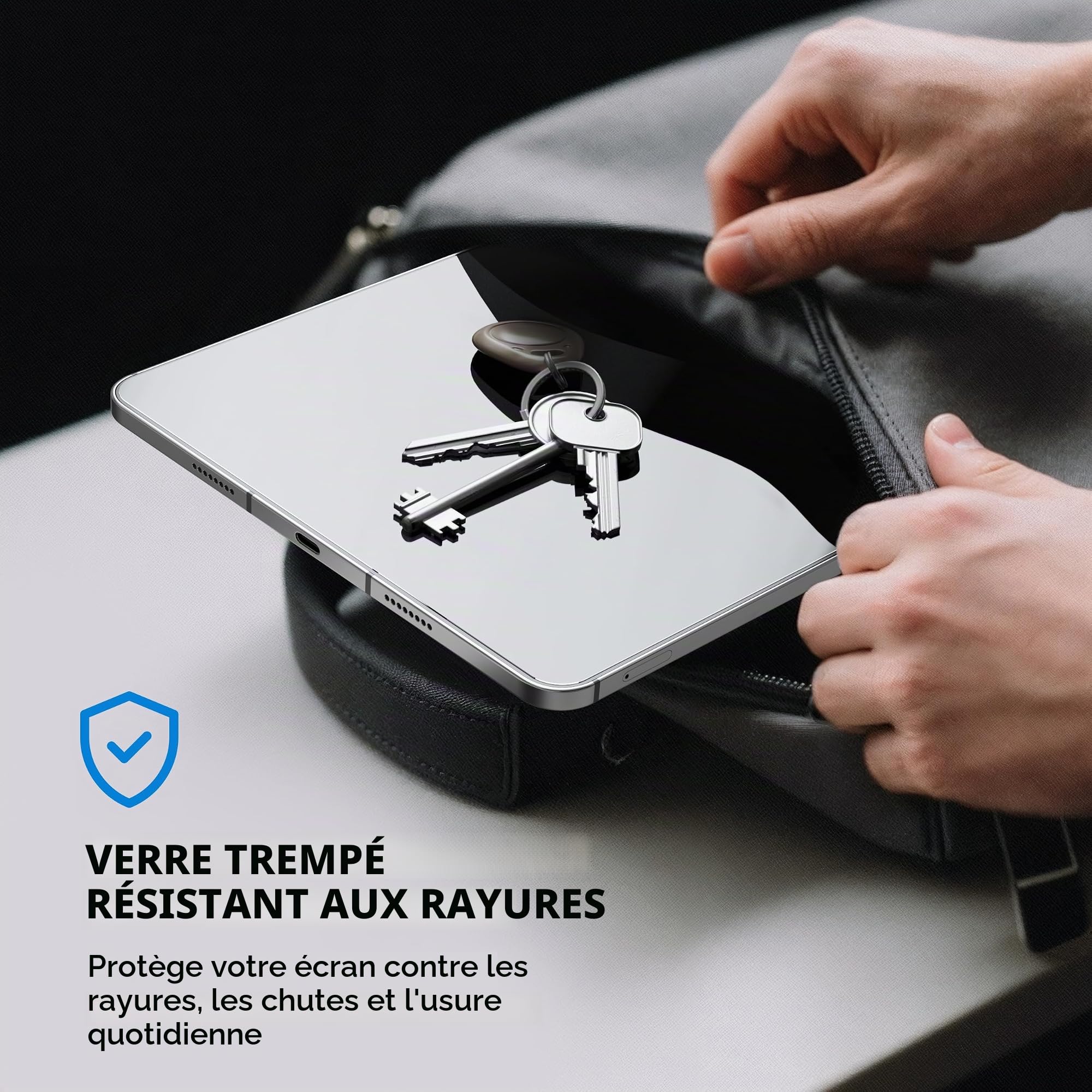 Deppa Verre Trempé avec iPad Air 13 Inch M4/M3/M2 (2026/2025/2024, 8th/7th/6th Gen) kit d’installation facile – compatible Face ID & Apple Pencil, couverture complète
