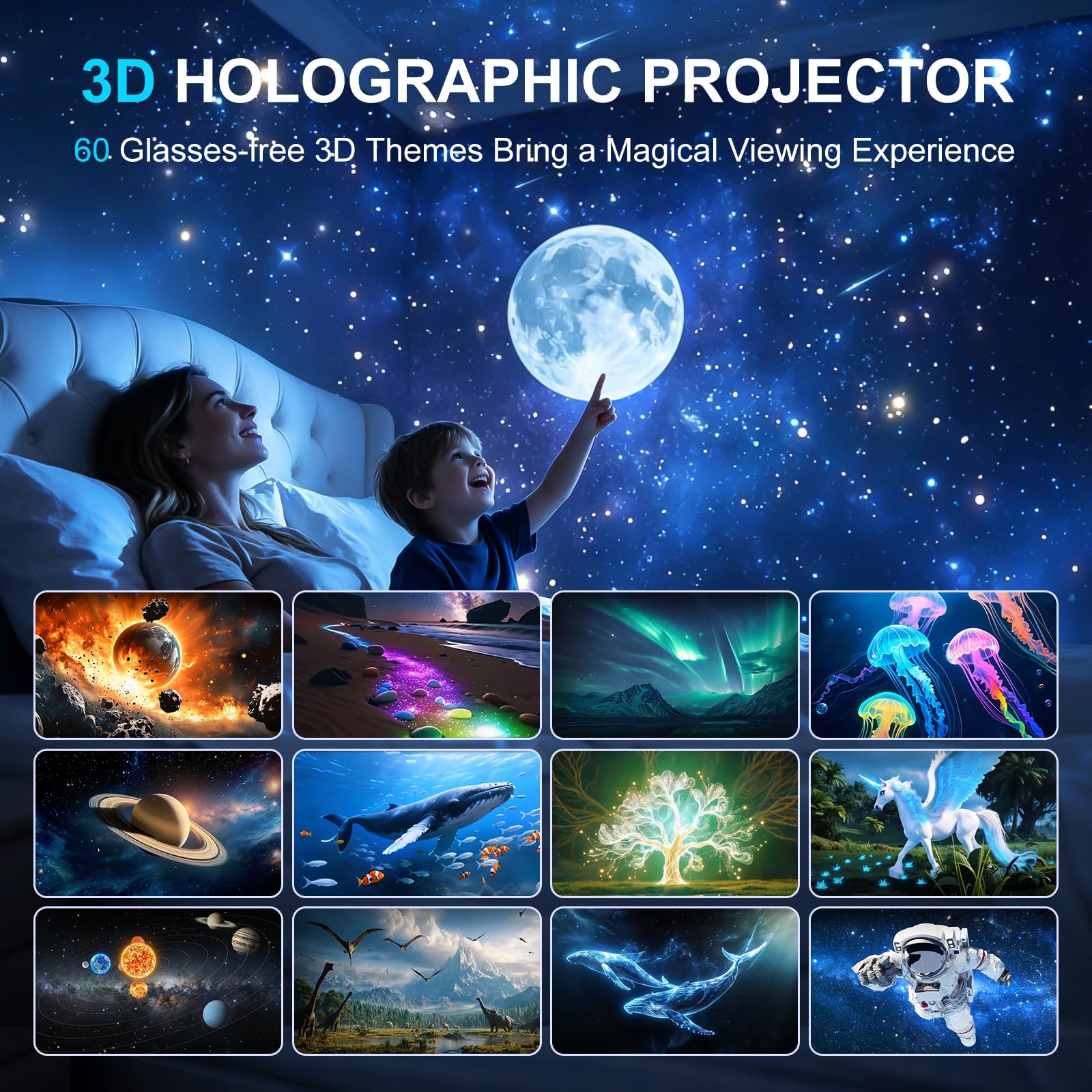 Amazon.com: Jioote Planetarium 3D Galaxy Projector, Built-in 60