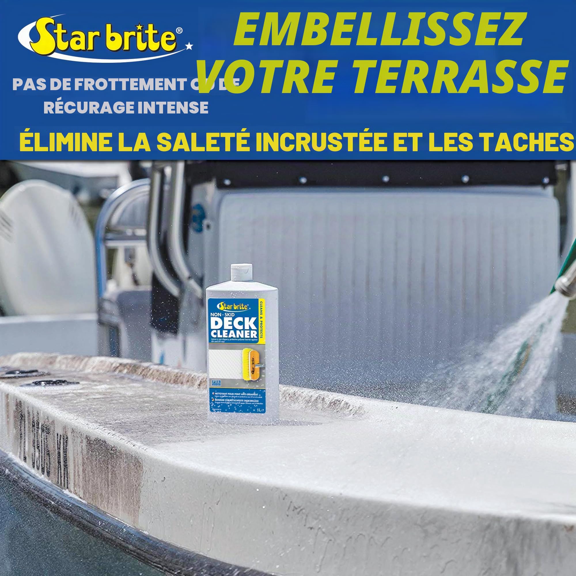 STAR BRITE Nettoyant et Protecteur pour Ponts Antidérapants - Nettoie la Saleté des Surfaces Antidérapantes et Protège des Futures Taches