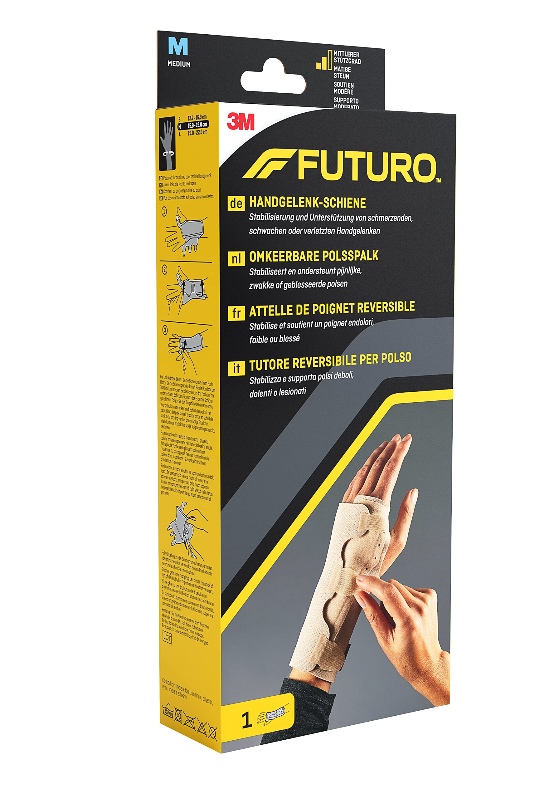Futuro Classic FUT47854 opaska na nadgarstek może być noszona po obu stronach