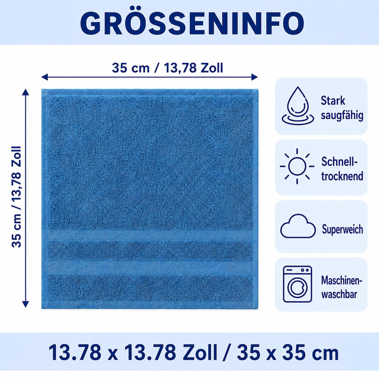 Juego de 21 toallas de algodón de 35 x 35 cm, suaves y absorbentes, toallas pequeñas para cara, baño, gimnasio, yoga, cocina, limpieza y uso diario, 7 colores