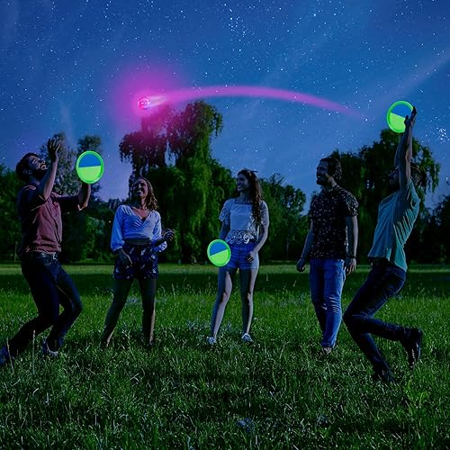 Miniatura 3 de Ayeboovi - Juego de juguetes para niños al aire libre en la playa y piscina, juego de pelotas para lanzar y atrapar mejorado con luz, juegos de