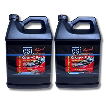 CSI Ceram-X Car Polish | 2-Gallons | One-Step Paint Correction to High-Gloss Finish | Water Based Formulation | Filler-Free | Body Shop Safe