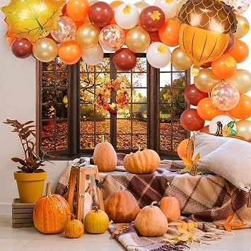 Mocsicka 7x5ft Fall Backdrop Window Maple Leaves Fall Forest Photography Backdrop Autumn Thanksgiving Party Decorations Nature Scene Photo Booth Props
