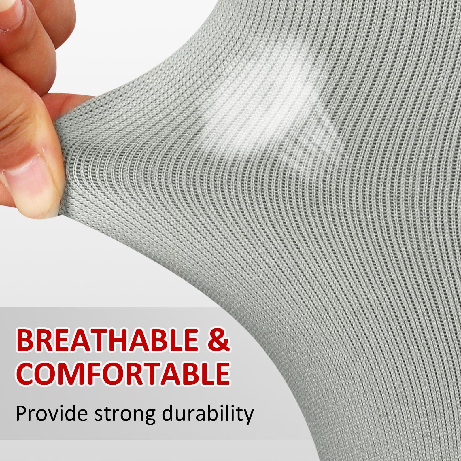 Ailaka Lot de 3 paires de chaussettes de compression avec fermeture éclair - 15-20 mmHg - Chaussettes médicales pour hommes et femmes - Chaussettes à orteils ouverts pour varices, œdèmes,