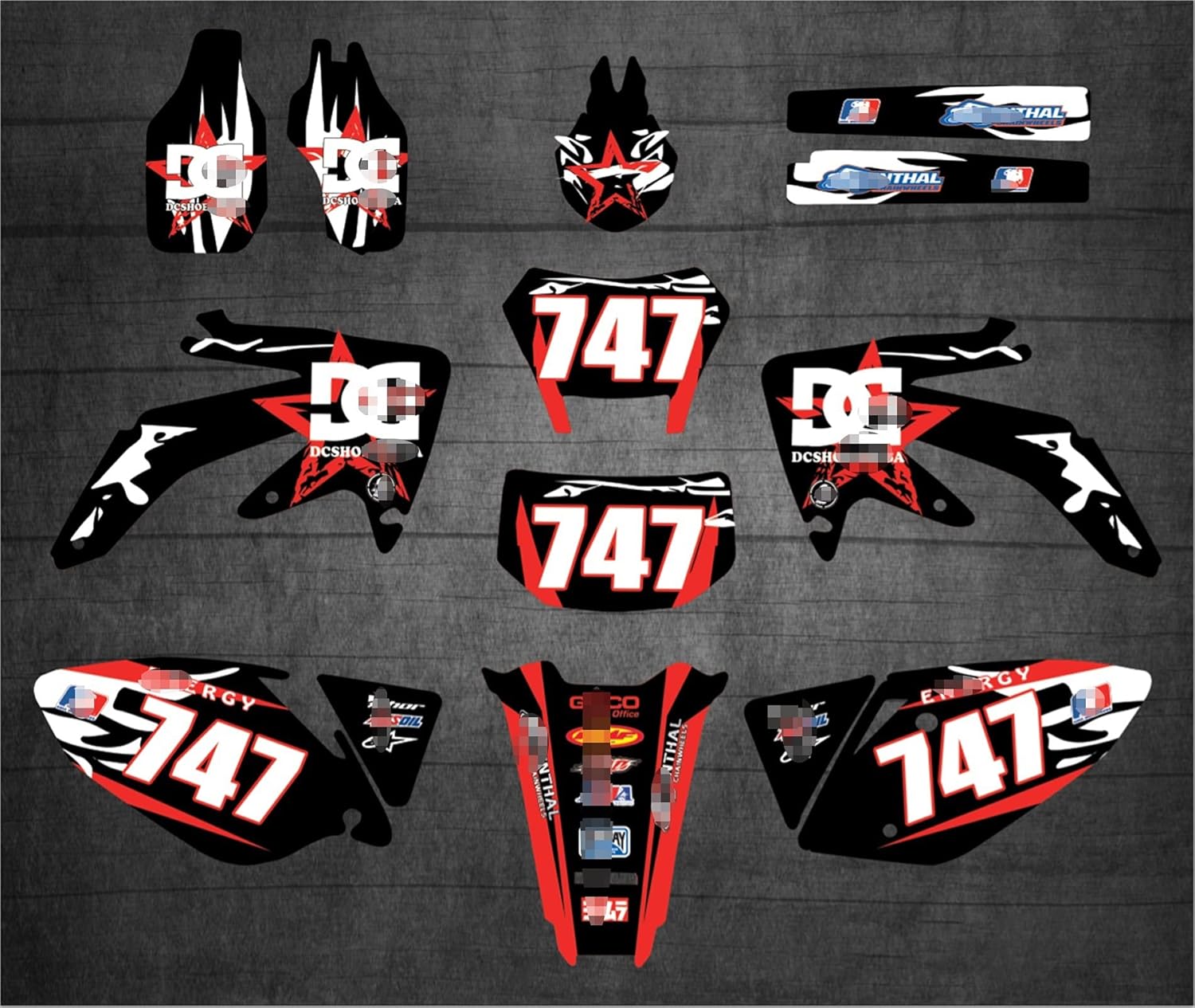 Wjyfexble Xytz227 1カスタマイズされた3mオートバイデカールステッカーグラフィックグラフィックデカールキットホンダcrf450x 05 06 07 08 09 11 Hnwyj 14 13 専門店 12 Thicken Color