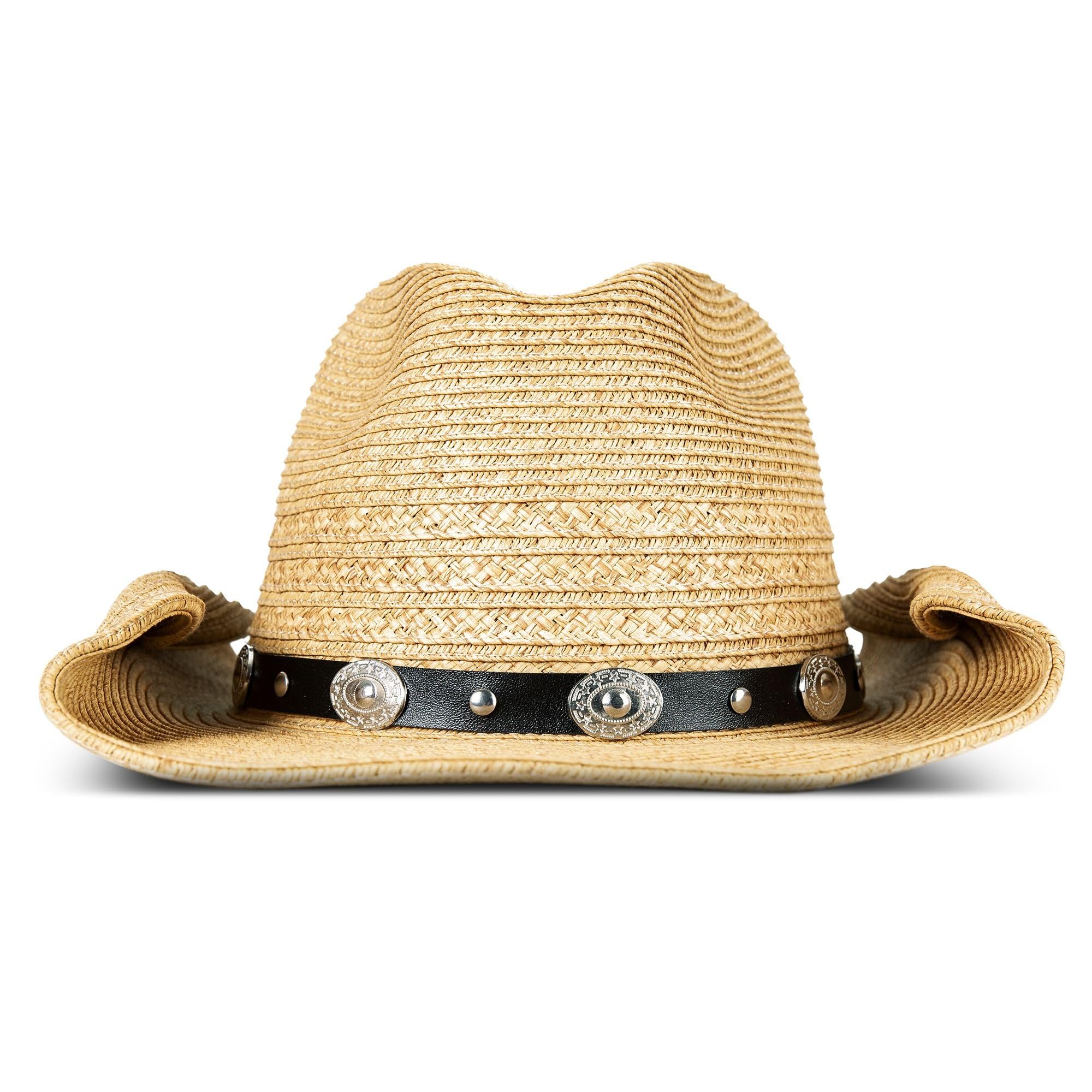 Lucky Brand Straw Sun Hat Wide Brim Woven Boho Western Adjustable Natural Lucky Brand Straw Panama Hat | Travel | Vacation | Sun  main image 3