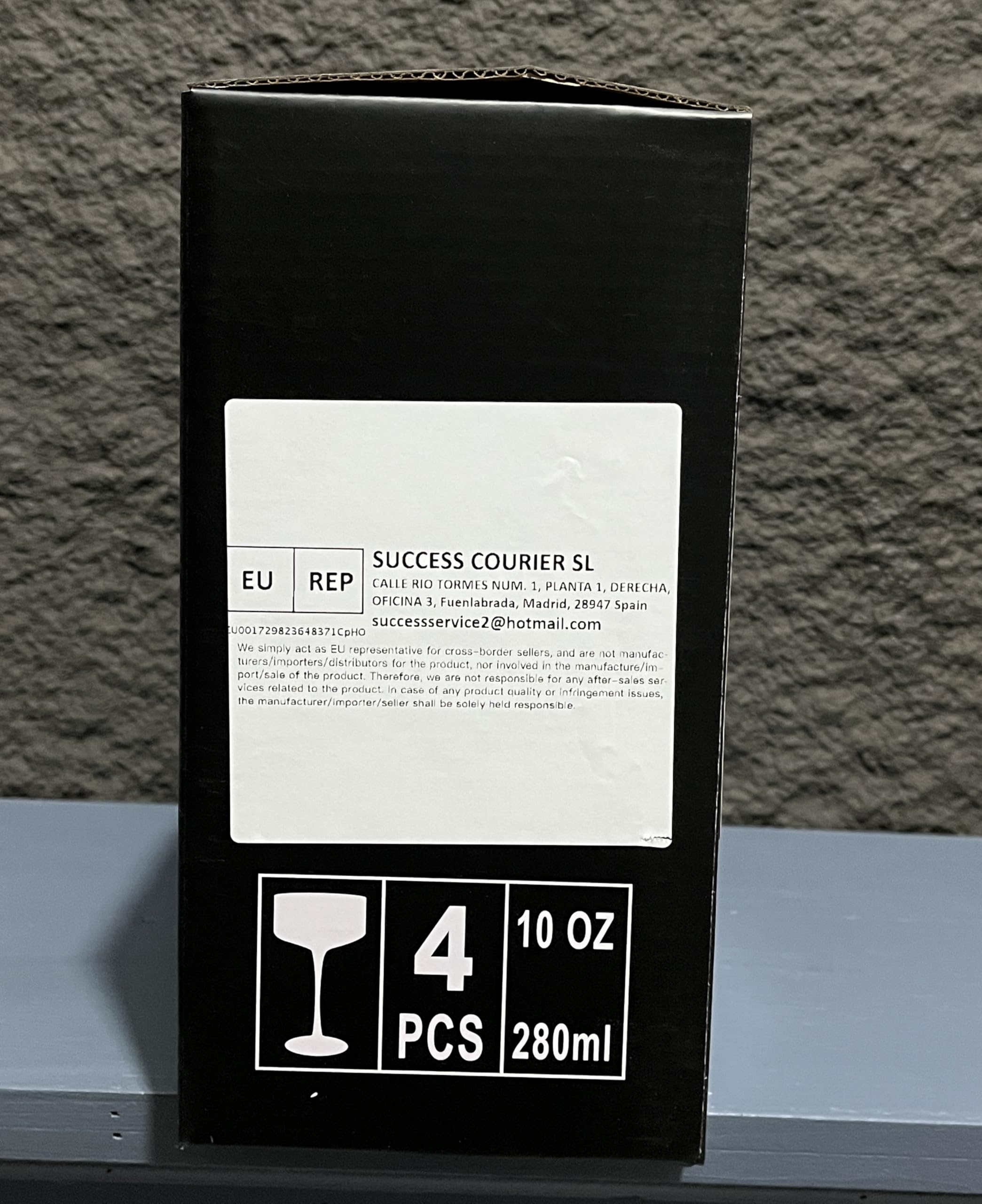 YOUKI Cocktailgläser, Vintage-Coupé-Gläser-Set, Champagner, Cocktail, Martini, Weingläser, langer Stiel, 280 ml, 4 Stück