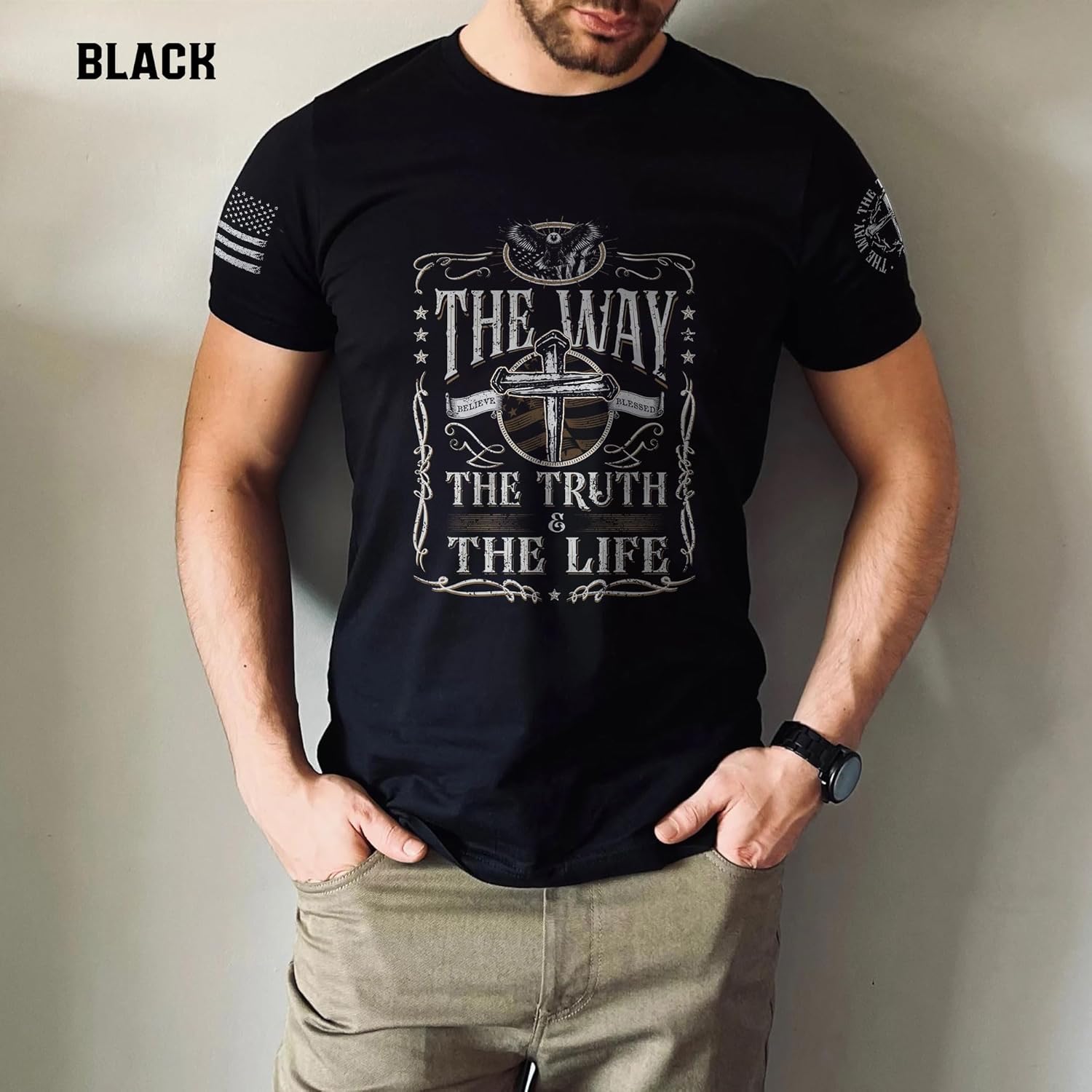 Jesus The Way The Truth and The Life Shirt, Christian Shirts for Men, Religious Shirts for Men, Jesus Shirt 2