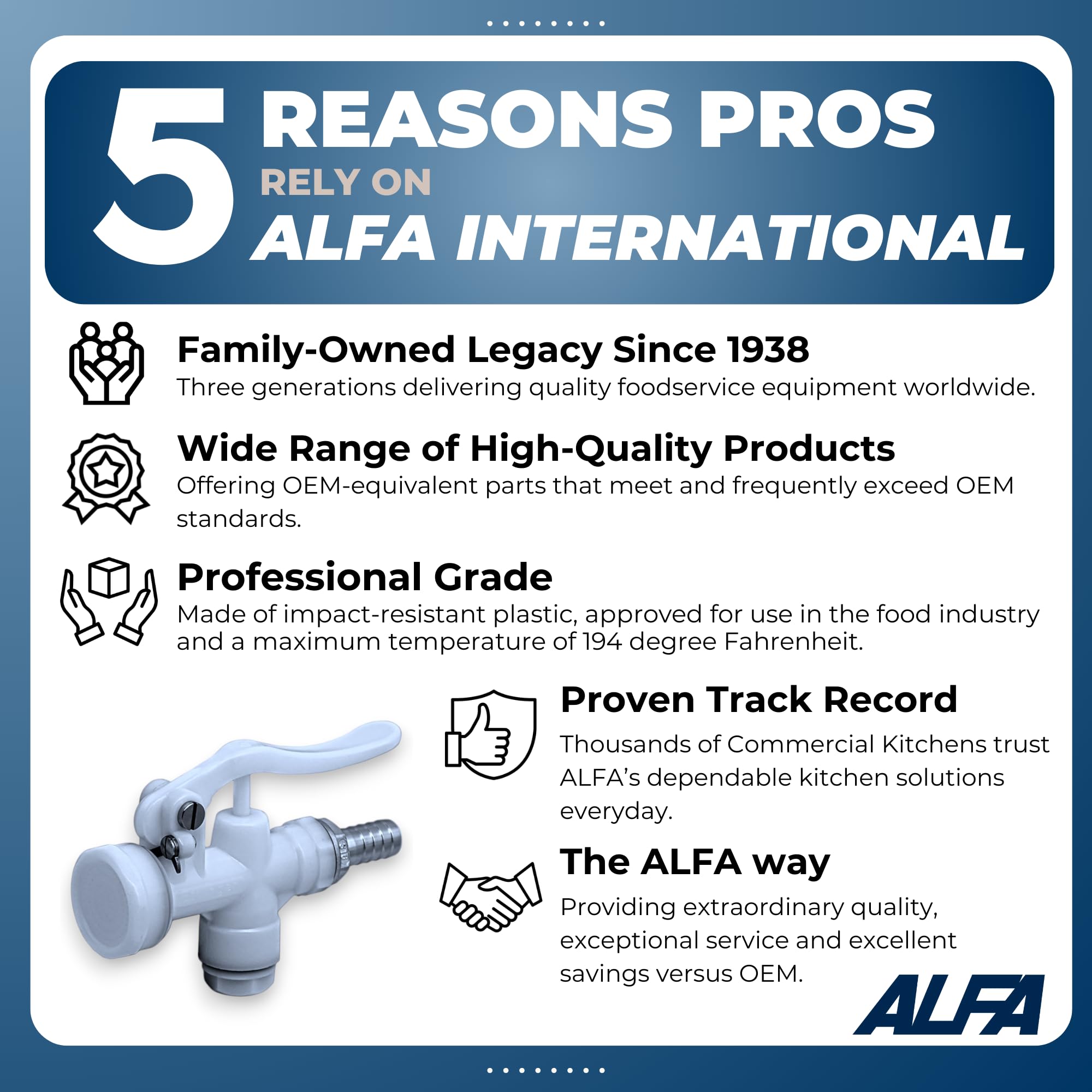 Alfa MDL D Replacement Shermer Polyethylene Shock-Resistant Plastic Spray Nozzle