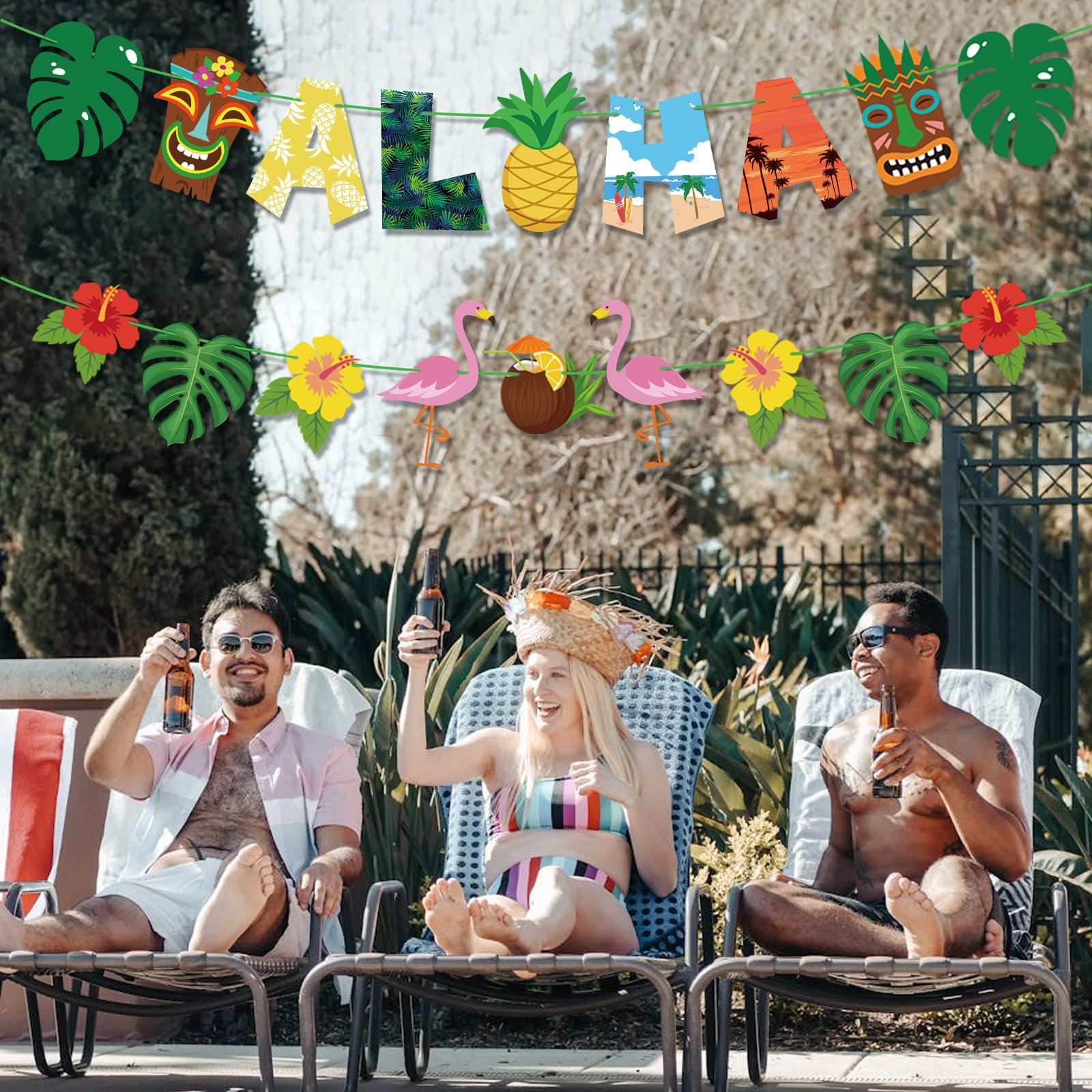KatchOn, Aloha Banner For Luau Party Decorations - Xtralarge...