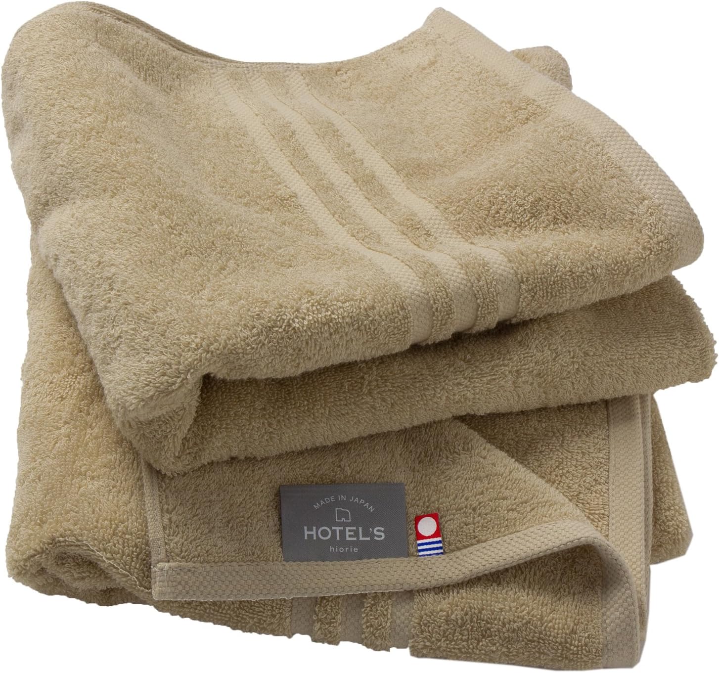 今治タオル 認定 ミニバスタオル hiorie(ヒオリエ) HOTEL'S ホテルズ 日本製 綿100% 2枚セット オールドベージュ