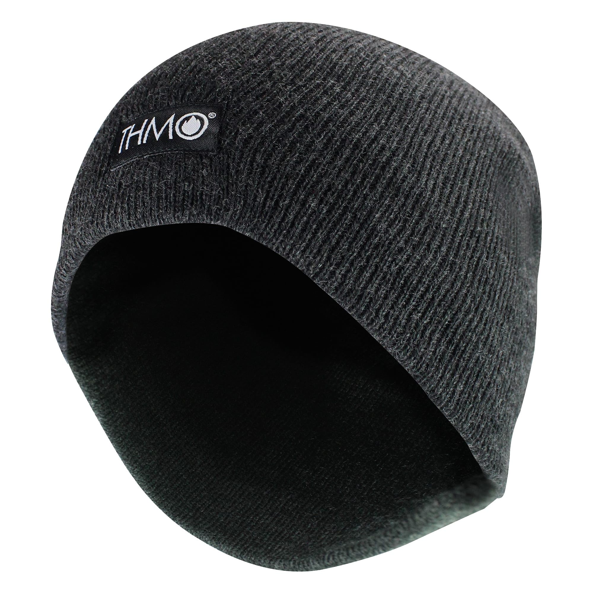 Thmo Unisex Kids Grey Kids Thinsulate Beanie Hat Fleece Lined Winter Hat | Warm Thinsulate Knitted Beanie Hat